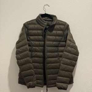 Amazon Essentials Women’s Dark Green Puffer Jacket